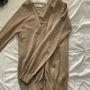 Tan Button Zara Cardigan Size L